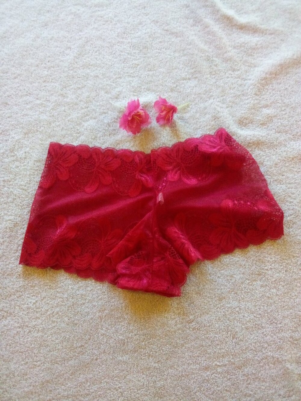 lace Panties - Red - Red - Red